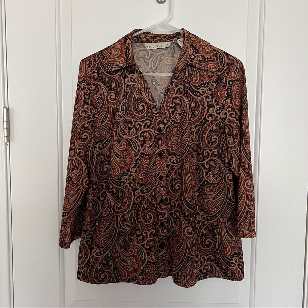 Requirements Paisely Top L Vintage